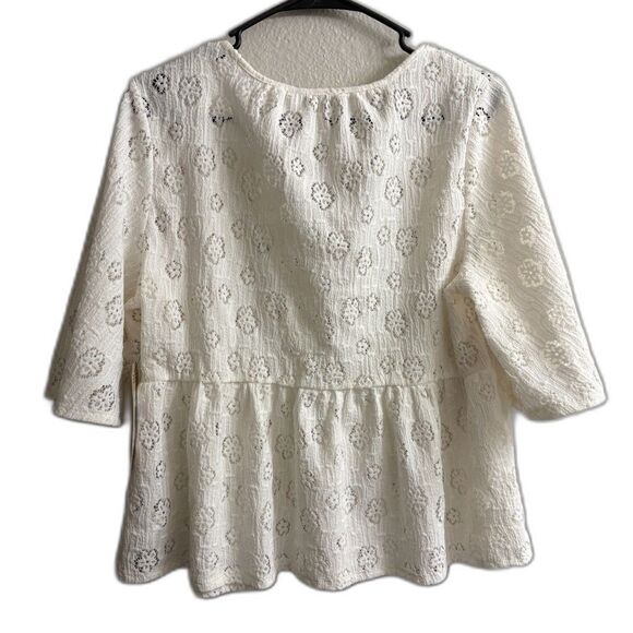 Women's Frye Wester Knit Country Eyelete Boho Top Size M NEW - Picture 2 of 6